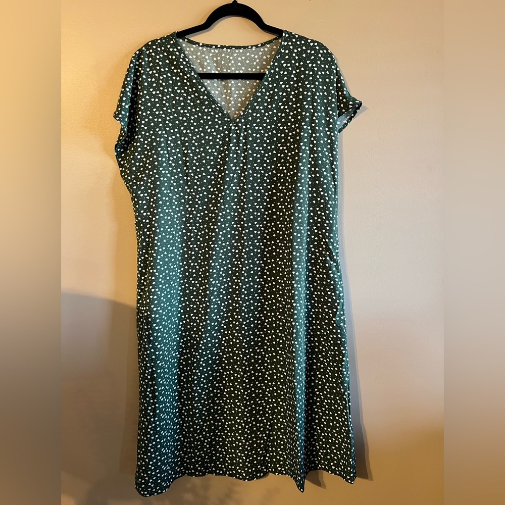 Green Polka Dot Dress XL